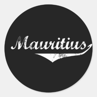 Mauritius Revolution Style Classic Round Sticker