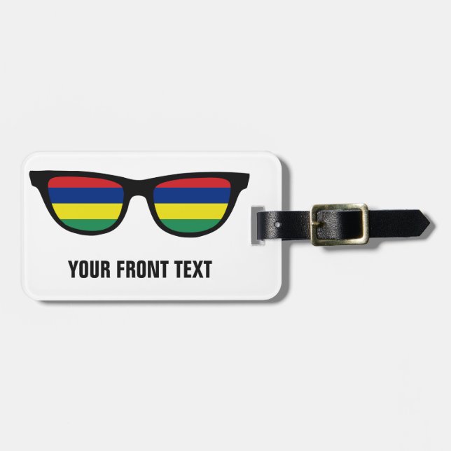 Mauritius Shades custom luggage tag (Front Horizontal)
