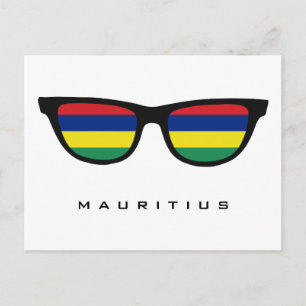 Mauritius Shades custom text & colour postcard