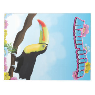 Mauritius travel poster notepad