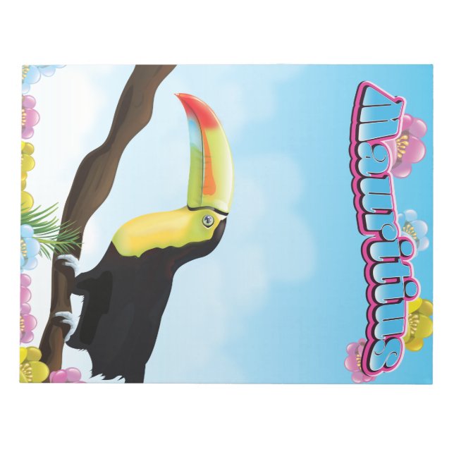 Mauritius travel poster notepad (Front)