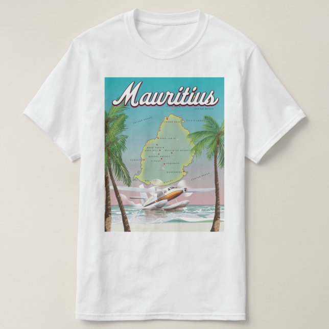 Mauritius vintage travel poster T-Shirt (Design Front)