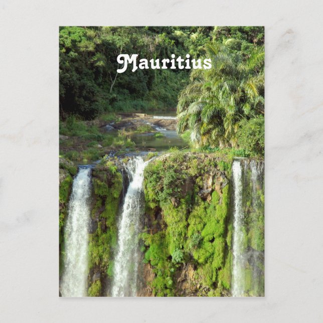 Mauritius Waterfalls Postcard (Front)
