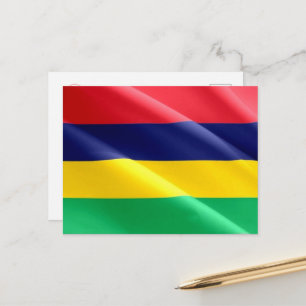 Mauritius - Waving Flag - Postcard