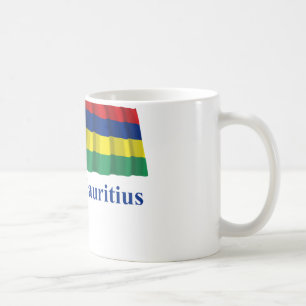 Mauritius Waving Flag with Name Coffee Mug