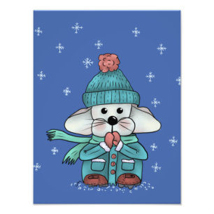 Maus im Schnee  Photo Print