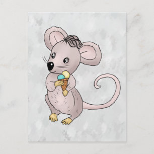 Maus mit Eis Postcard