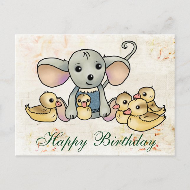 Maus mit Entchen Postcard (Front)