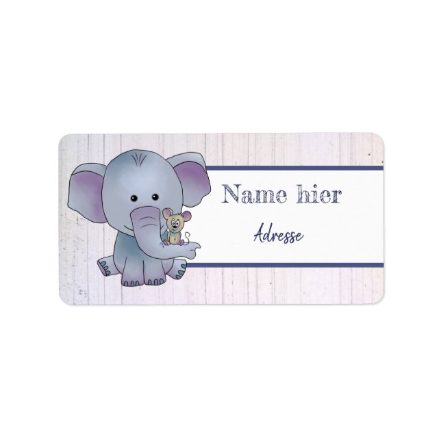 Maus und Elefant Label (Front)