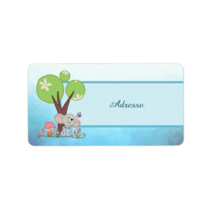 Maus unterm Baum Adressaufkleber Label