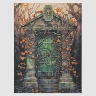 Mausoleum Door Decoupage Tissue Paper