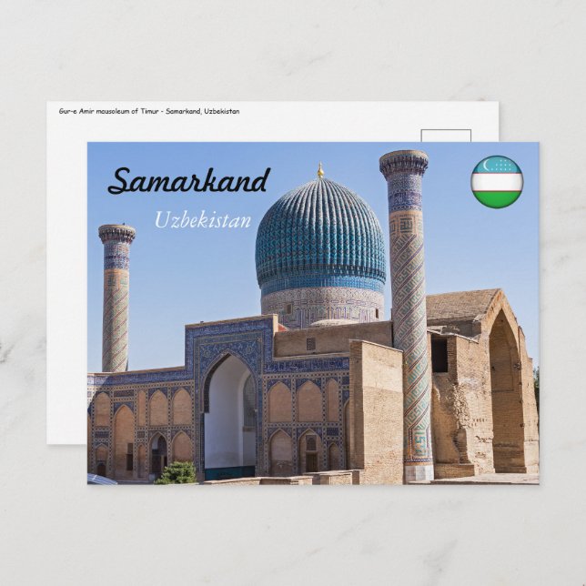 Mausoleum of Amir Timur - Samarkand, Uzbekistan Postcard (Front/Back)