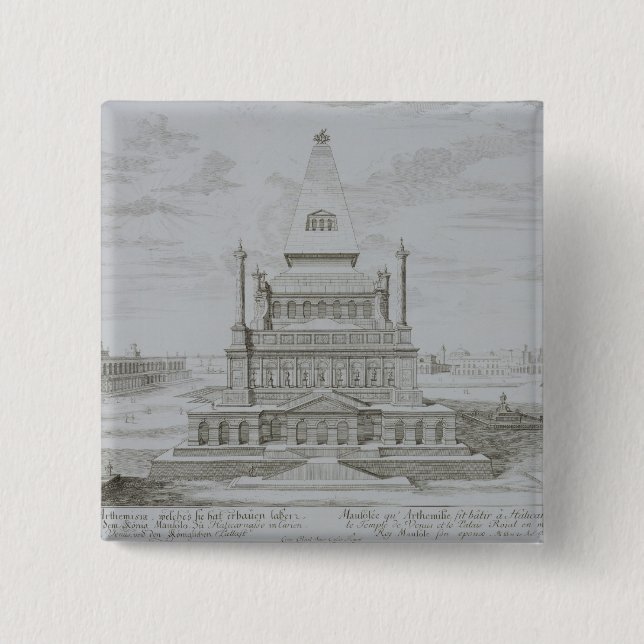 Mausoleum of Halicarnassus, Bodrum, Turkey, from ' 15 Cm Square Badge (Front)