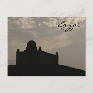 mausoleum silhouette postcard