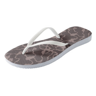 Mauve Abstract Flip Flops
