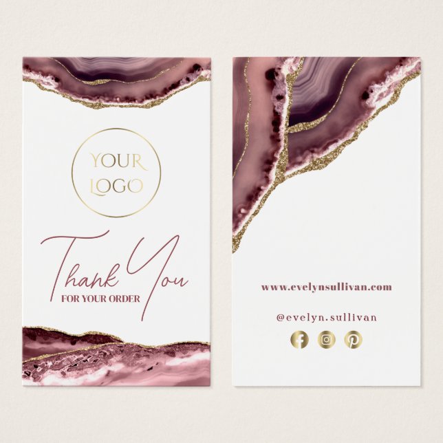 Mauve agate package insert (Front & Back)