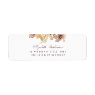 Mauve and Gold Floral Wedding