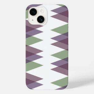 Mauve and green triangles Case-Mate iPhone 14 case