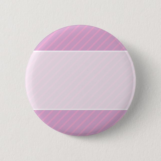 Mauve and Pink Diagonal Striped Pattern. 6 Cm Round Badge (Front)