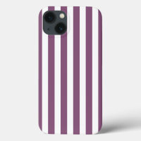 Mauve and white candy stripes Case-Mate iPhone cas
