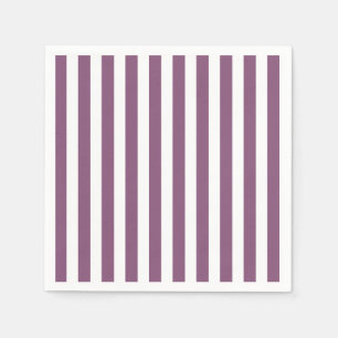 Mauve and white candy stripes napkin