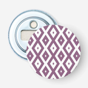 Mauve and white diamond pattern bottle opener