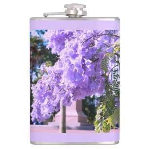 Mauve Bell Tree Hip Flask