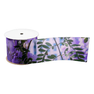 Mauve Bell Tree Satin Ribbon