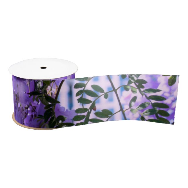 Mauve Bell Tree Satin Ribbon (Spool)