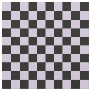 Mauve & Black Chequerboard Fabric