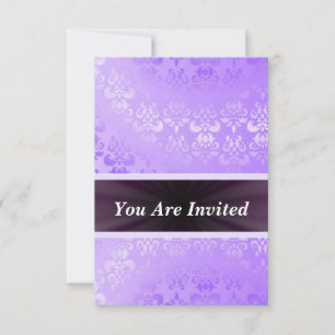 Mauve damask any occasion invitation