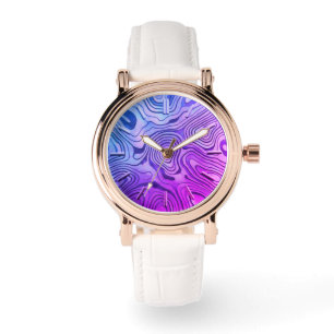 Mauve Design Dial Watch
