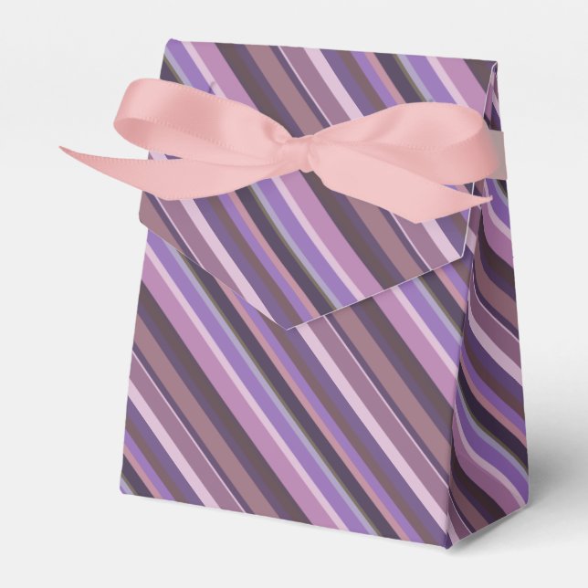 Mauve diagonal stripes favour box (Front Side)