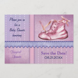 Mauve Dreams Shower Invitation for Baby Girl