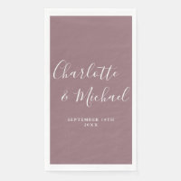 Mauve Elegant Signature Script Wedding