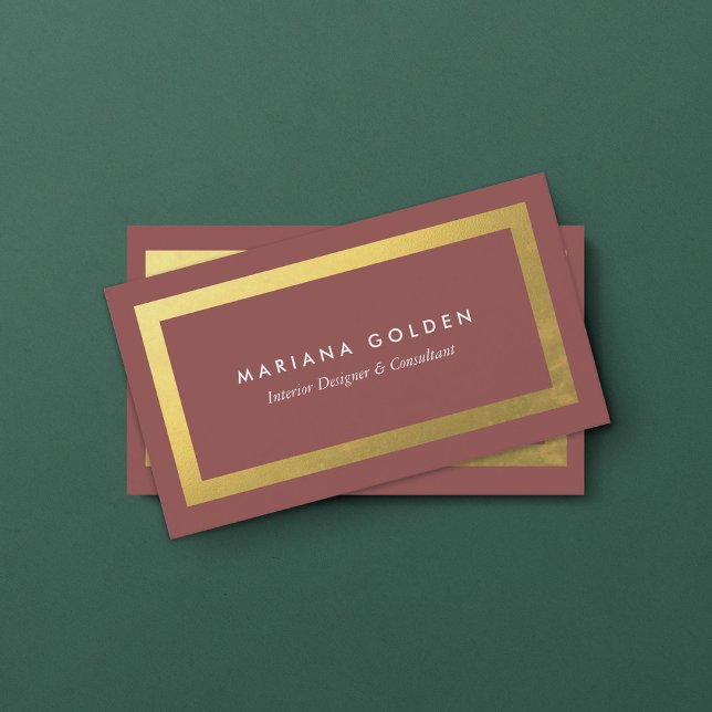 Mauve Faux Gold Business Card (Creator Uploaded)