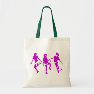 Mauve Female Soccer Skills Tote Bag