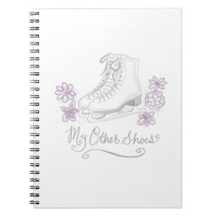 Mauve Figure Skate Custom Gift for Figure Skater Notebook