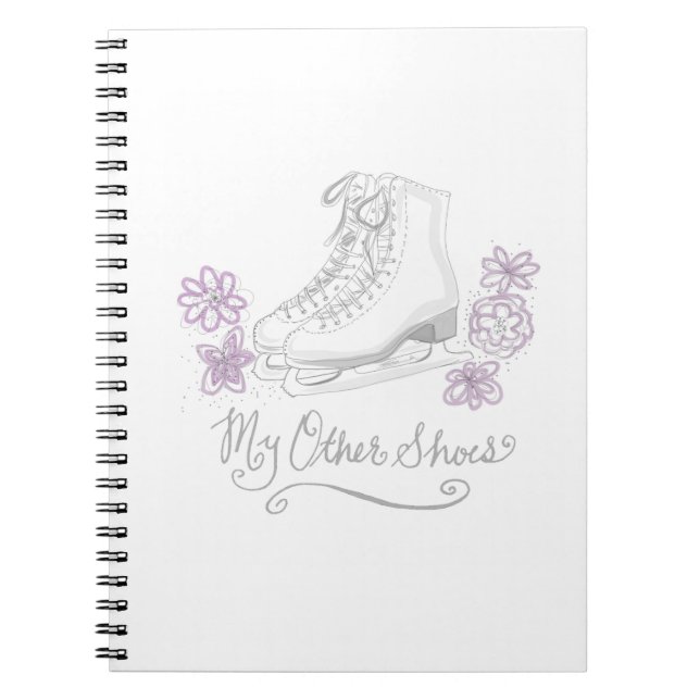 Mauve Figure Skate Custom Gift for Figure Skater Notebook (Front)