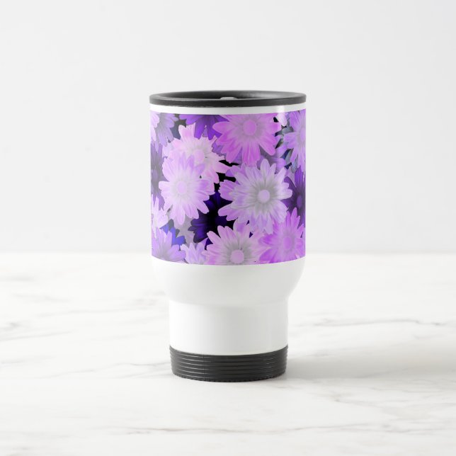 Mauve floral travel mug (Center)