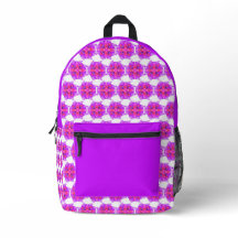 Mauve Flower School Bag