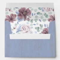 Mauve Flowers and Dusty Blue Flowers Elegant