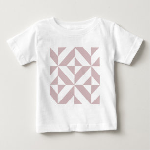 Mauve Geometric Deco Cube Pattern Baby T-Shirt