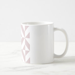 Mauve Geometric Deco Cube Pattern Coffee Mug