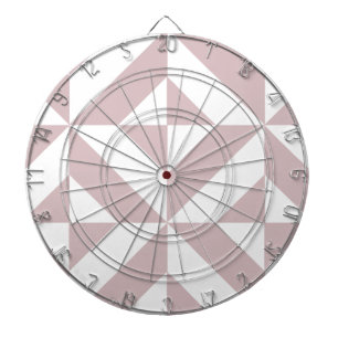 Mauve Geometric Deco Cube Pattern Dartboard