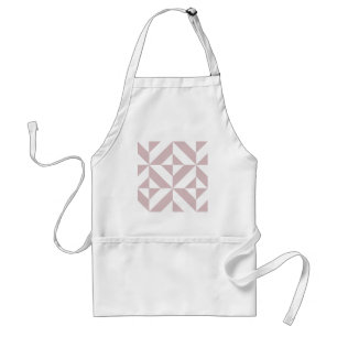 Mauve Geometric Deco Cube Pattern Standard Apron