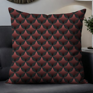 Mauve Geometric Modern Abstract Pattern in Grey Cushion