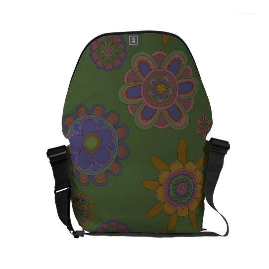 Mauve & Gold Flowers Commuter Bags