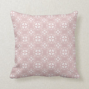Mauve Heart Damask Cushion