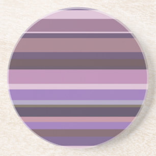 Mauve horizontal stripes coaster